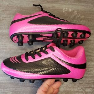 Vizari Pink and Black Soccer Cleats